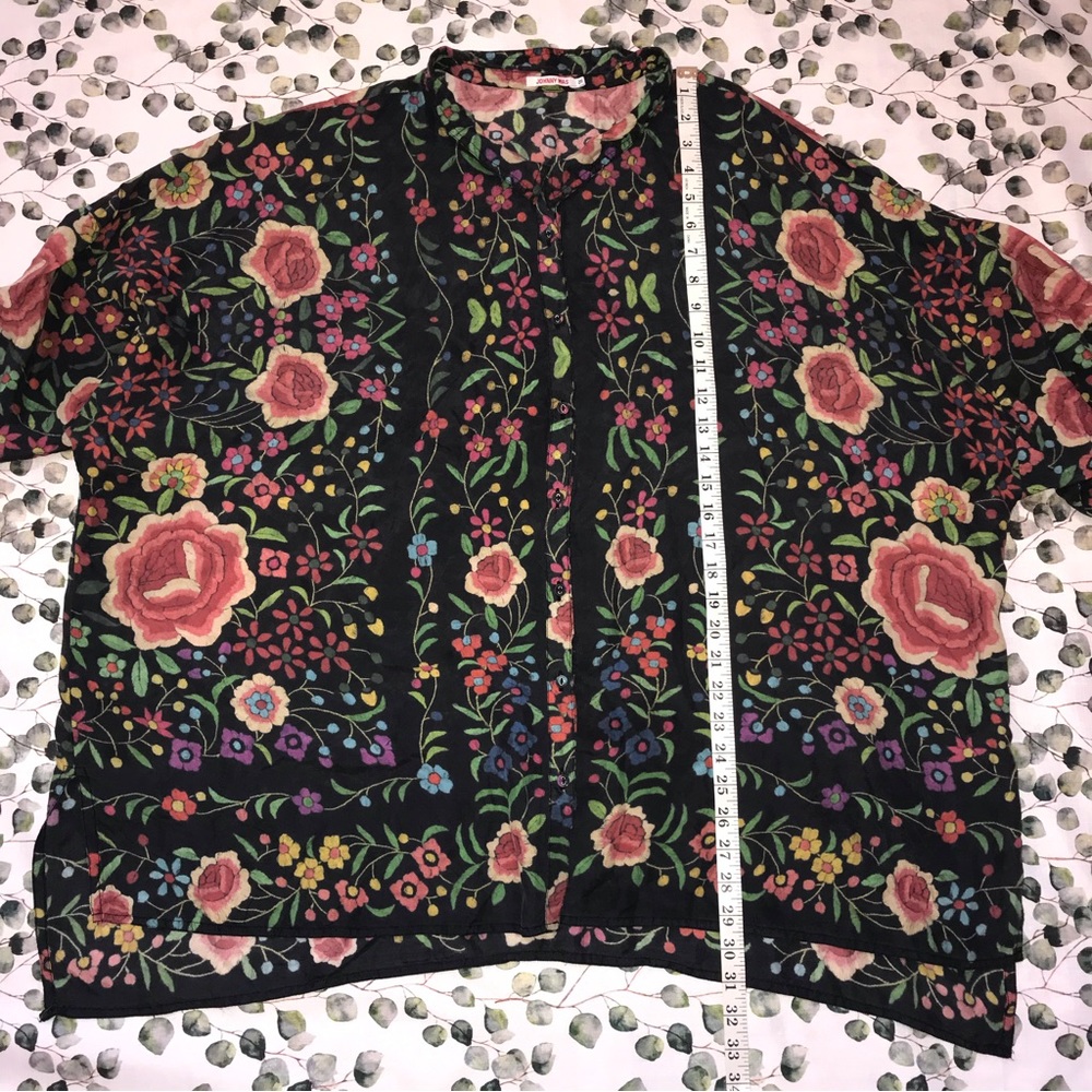 Johnny Was Silk Emby Blouse - Picture 7 of 13